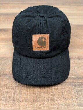 Vintage Carhartt Thermal Fitted Hat L/XL With Ear Flap Black